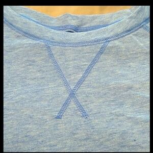 Merona Women's Top Crewneck Short  Sleeve Blue  Size  2X  24" PTP 28" NEW